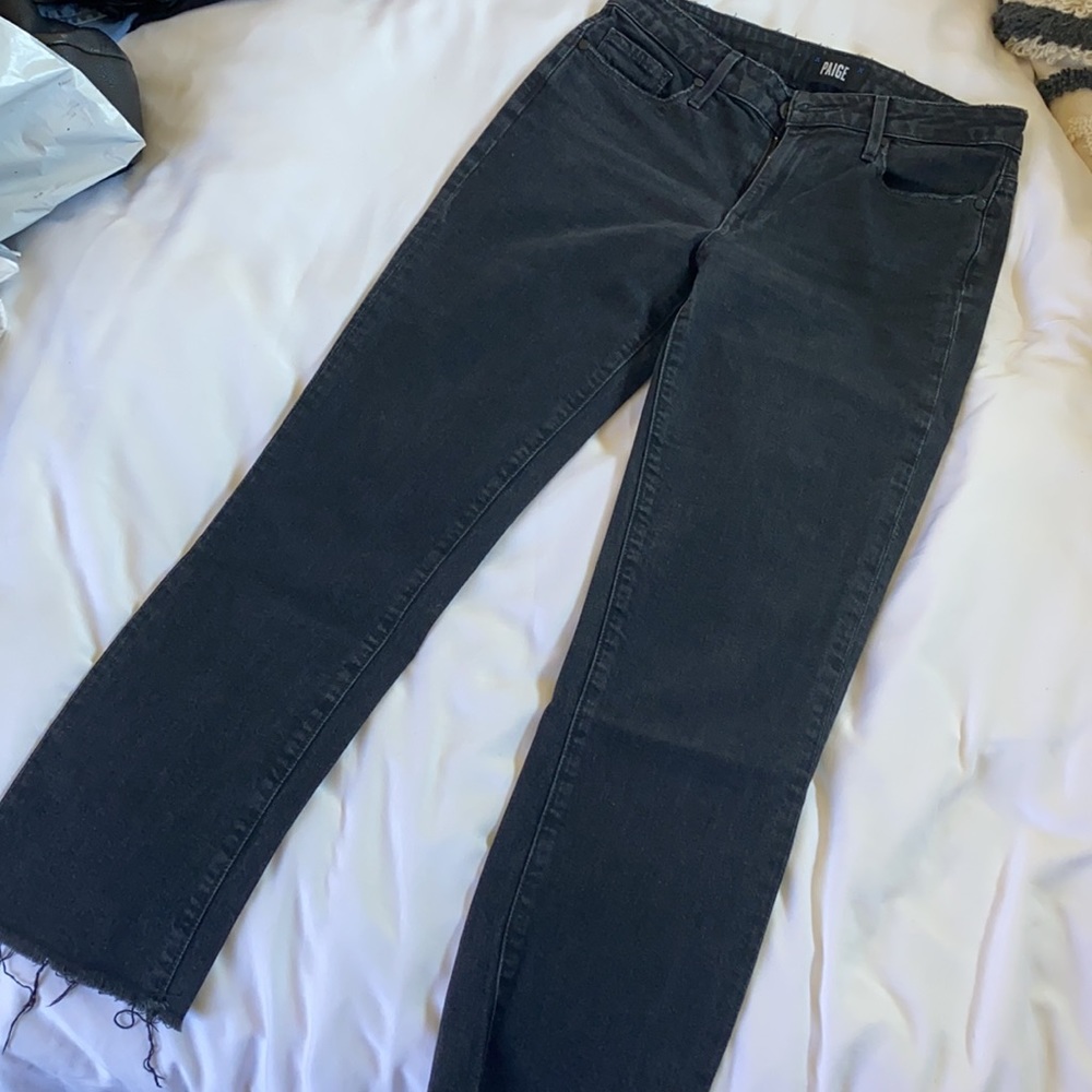 Paige Jacqueline Straight black jeans 26